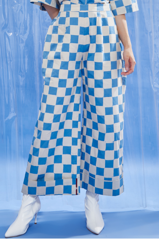 HIRO PANTS - DUSTY CHECKERBOARD