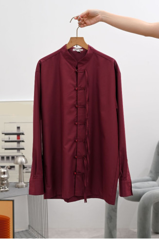 ZHEN MEN SHIRT - CLARET