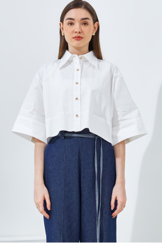 NALA SHIRT - PORCELAIN