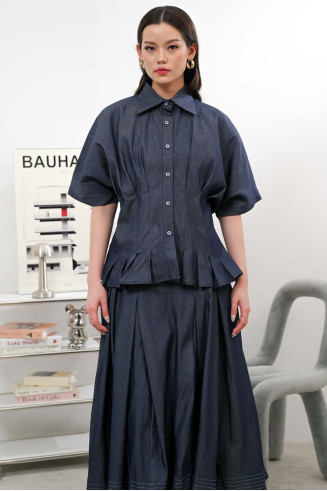 FIGURE TOP - LYOCELL DENIM