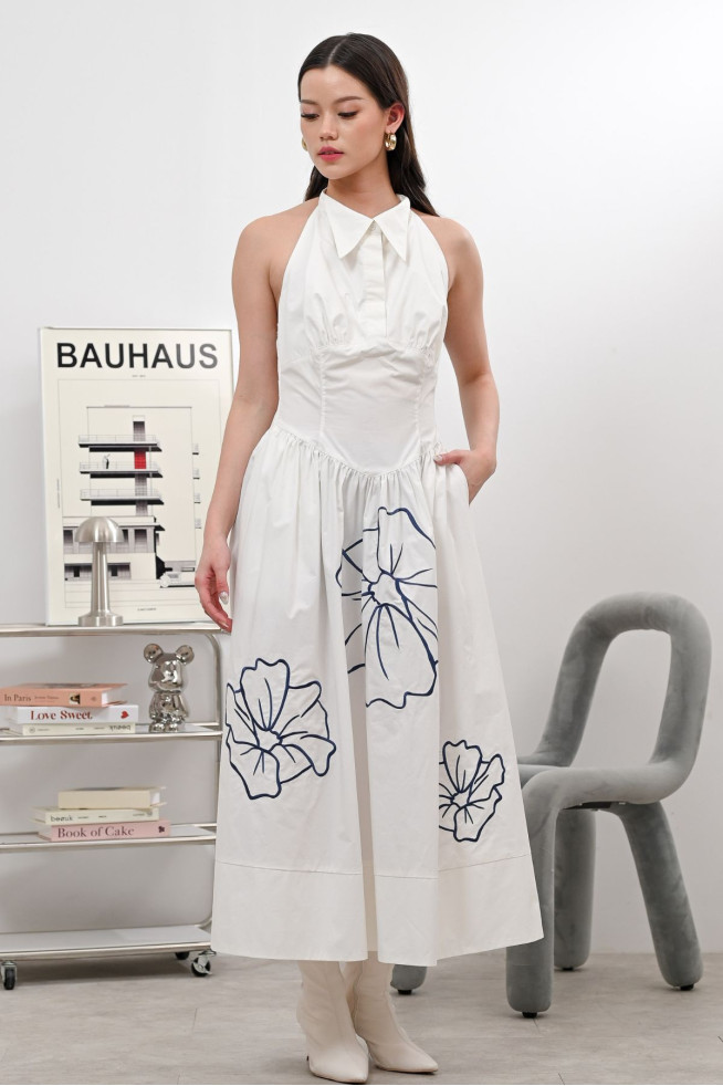 TRUE DRESS - WHITE EMBROIDERY