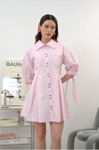 VEVO DRESS - PEONY PINK