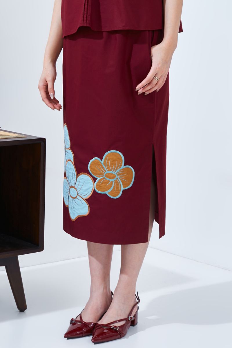 XIU SKIRT - CRANBERRY